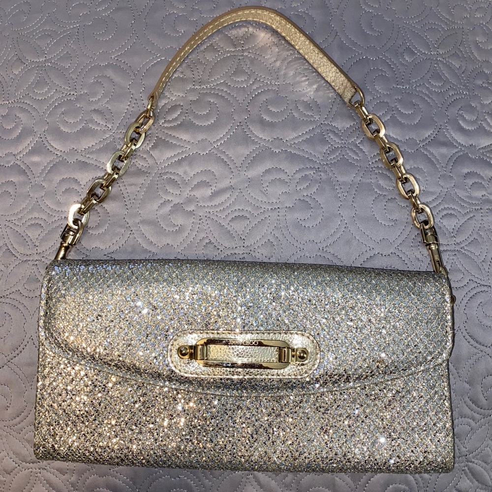 Jimmy Choo removable chain-link clutch